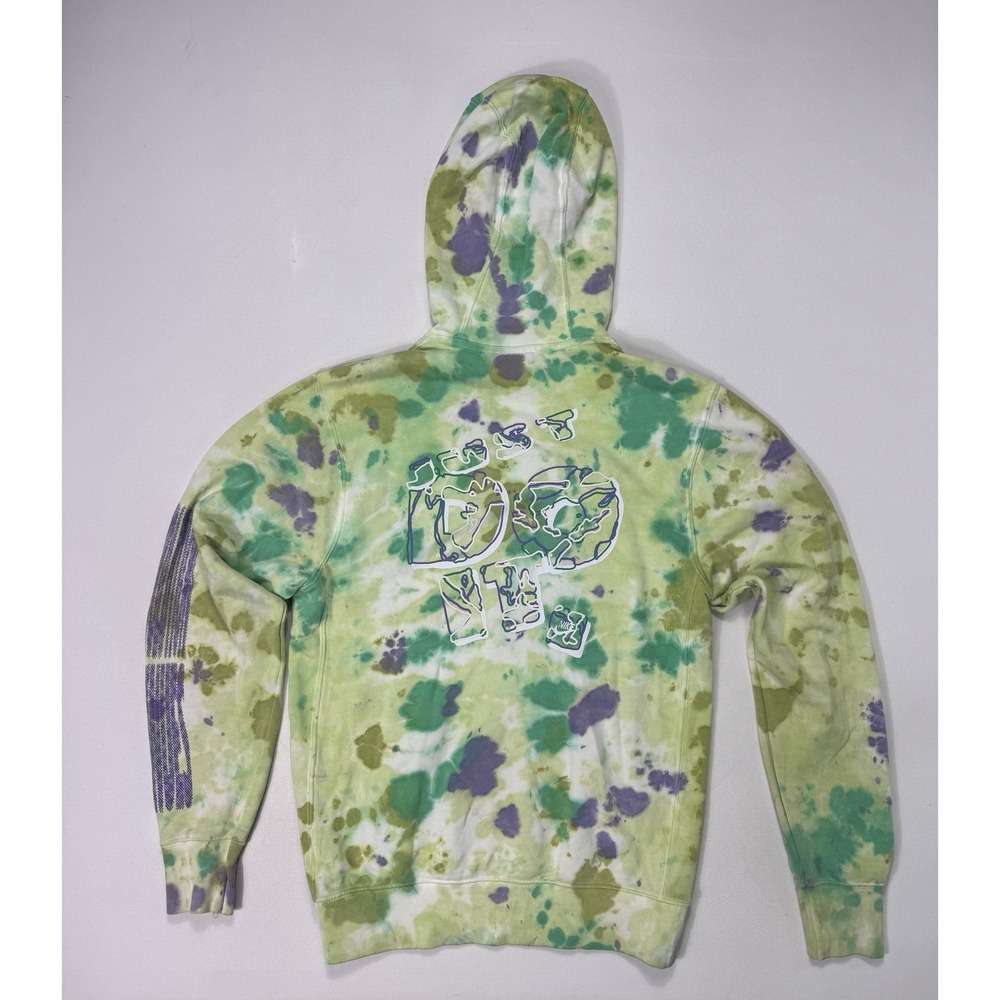 Nike Sportswear Club Fleece Men's XS Ice-Dye Pullover Hoodie Green FN1455-567